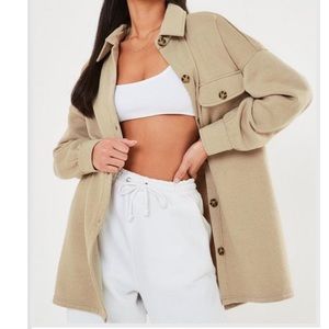 Fleece lined shacket